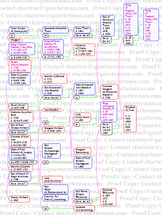 [Page 25 Pedigree to five generations of Henry VIII]