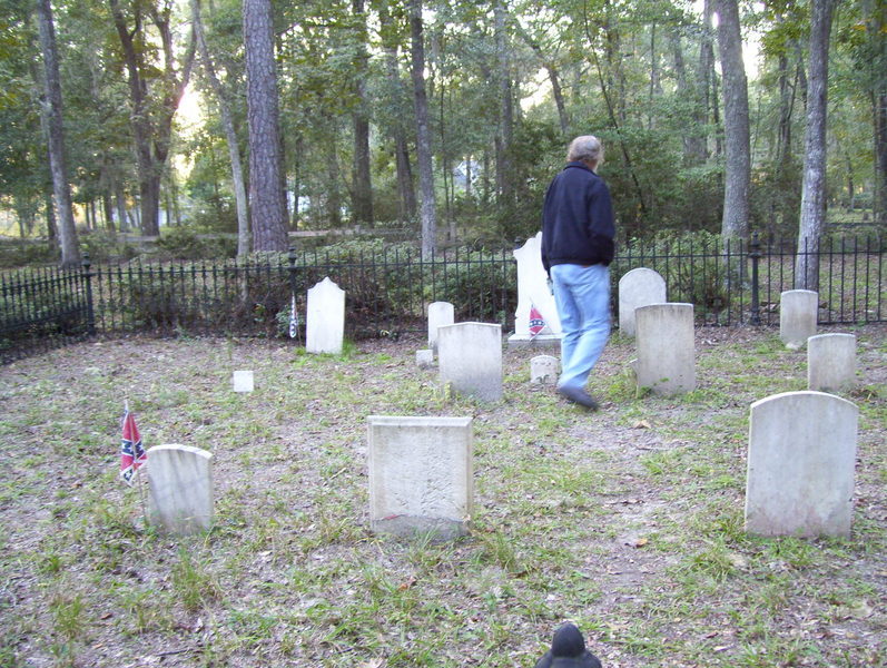 Standing with flags