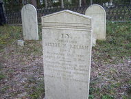 [ IN Memoriam GEORGE W. DUNHAM Died September 16th 1860. Aged 52 Years, 10 Mos. &mdash Honorable, energetic and loving, he fought lifes battle with unwavering courage to the end. He lived and died a Christian. ]