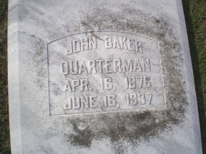 John Baker Quarterman Apr. 16, 1876 June 16, 1937