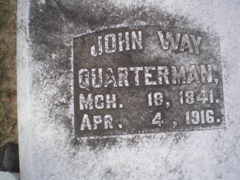 John Way Quarterman, Mch. 18, 1841. Apr. 4, 1916.