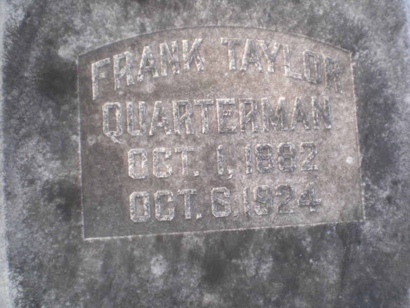 Frank Taylor Quarterman Oct. 1, 1882 Oct. 6, 1924