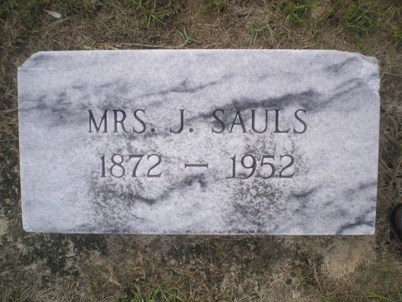 Mrs. J. Sauls 1872 -- 1952