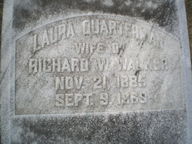 [Laura Quarterman wife of Richard W. Walker Nov. 21, 1885 Sept. 9, 1969]