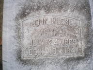 [John Reese Whitman July 24, 1869 Dec 10, 1941]