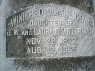 [Winifred Quarterman daughter of J.W. and Laura Quarterman Nov. 28, 1872 Aug. 12, 1969]