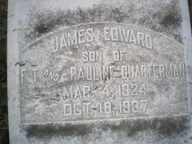 [James Edward son of F.T. and Pauline Quarterman Mar. 4, 1924 Oct. 18, 1937]