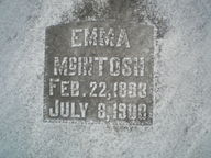 [Emma McIntosh Feb. 22, 1833 July 8, 1908]