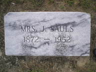 [Mrs. J. Sauls 1872 -- 1952]